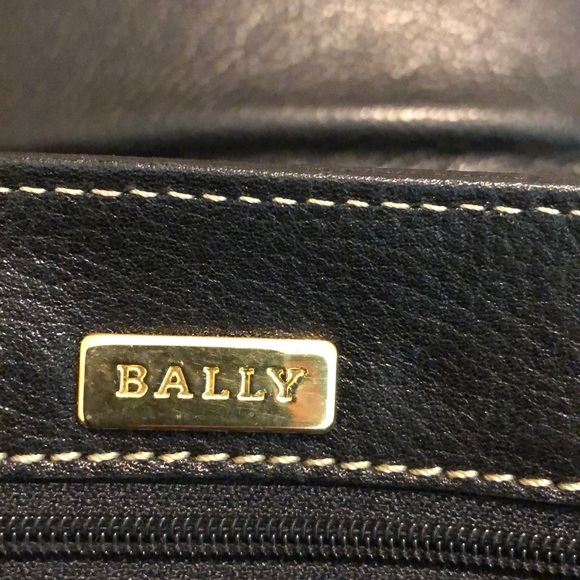 Vintage BALLY Cross-Body 2-Tone Weave Leather Black & Brown Elegant Luxe $548 - Picture 14 of 16